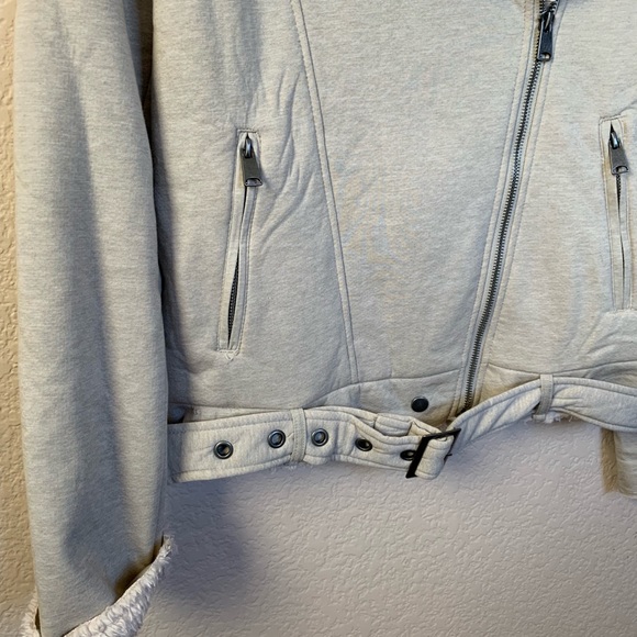 Love Tree Faux Fur Zip Up Jacket with Belt - Picture 2 of 4